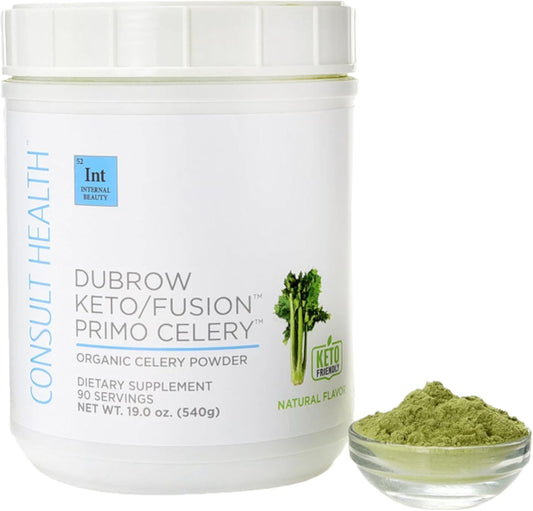 Certified Organic Celery Instant Juice Drink Mix Powder for Gut Health - Non GMO, Supports Healthy Digestion, Detoxes & Hydrates - Keto/Fusion Friendly - 19.0 oz