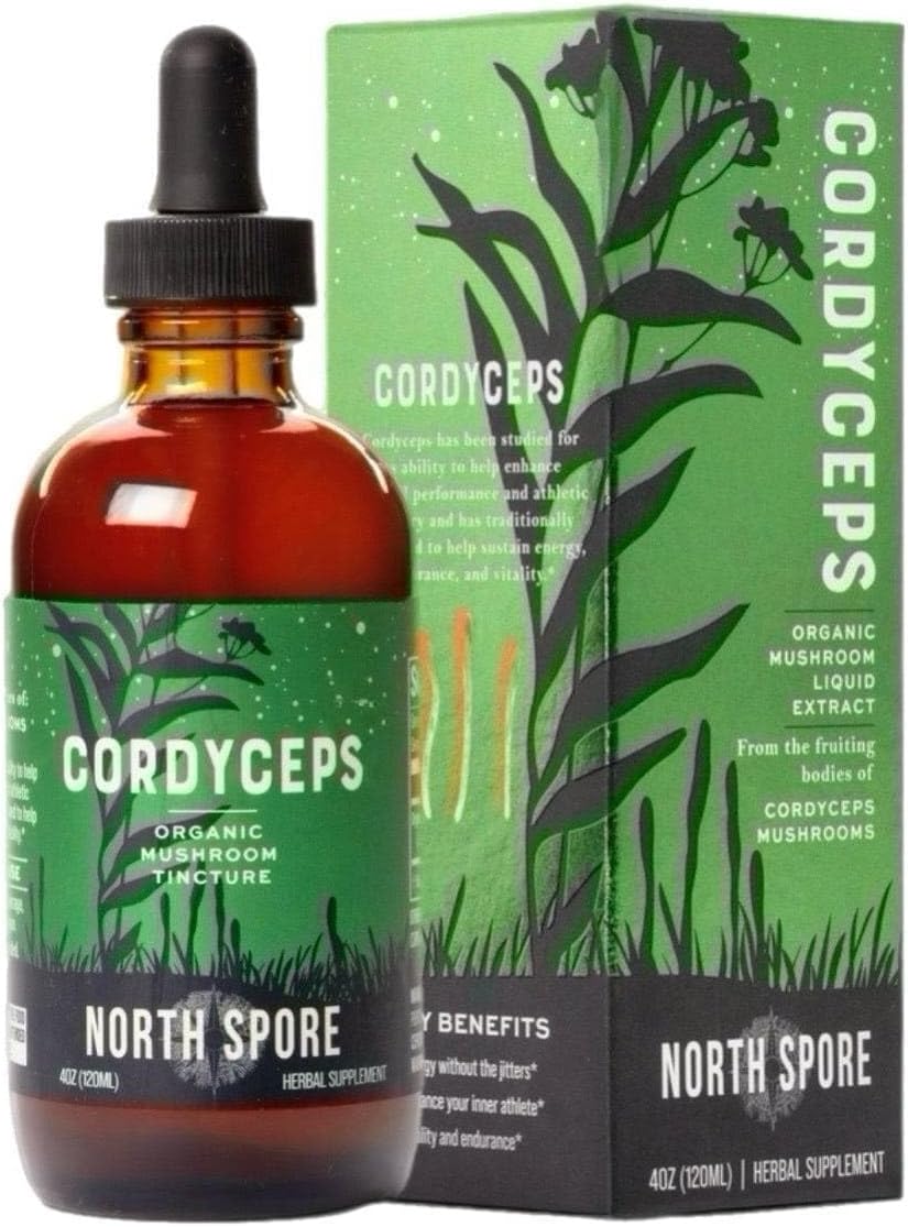 Certified Organic Cordyceps Mushroom Tincture (4 oz) | Energy Boost, Endurance, Stamina | Vegan, Non-GMO | USA Made | Adaptogenic, Nootropic