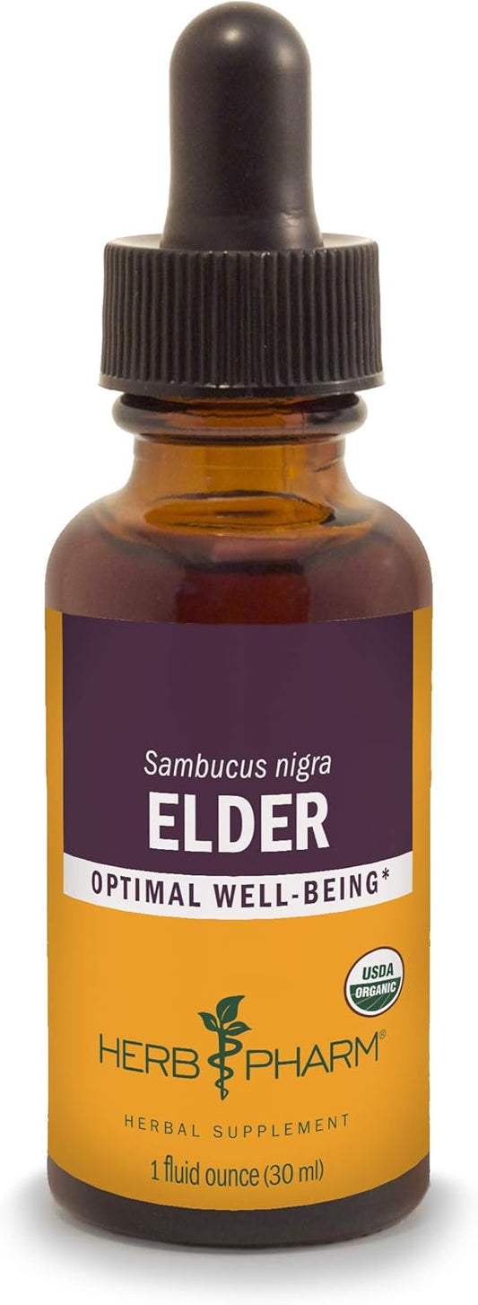 Certified Organic Elder Liquid Extract by Herb Pharm - 1oz Bottle