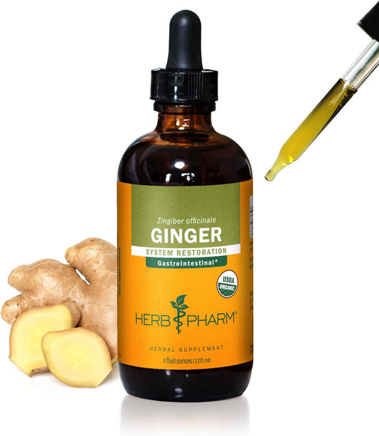 Certified Organic Ginger Liquid Extract - Digestive Support - 4 Ounce Bottle - BoostGo Australia