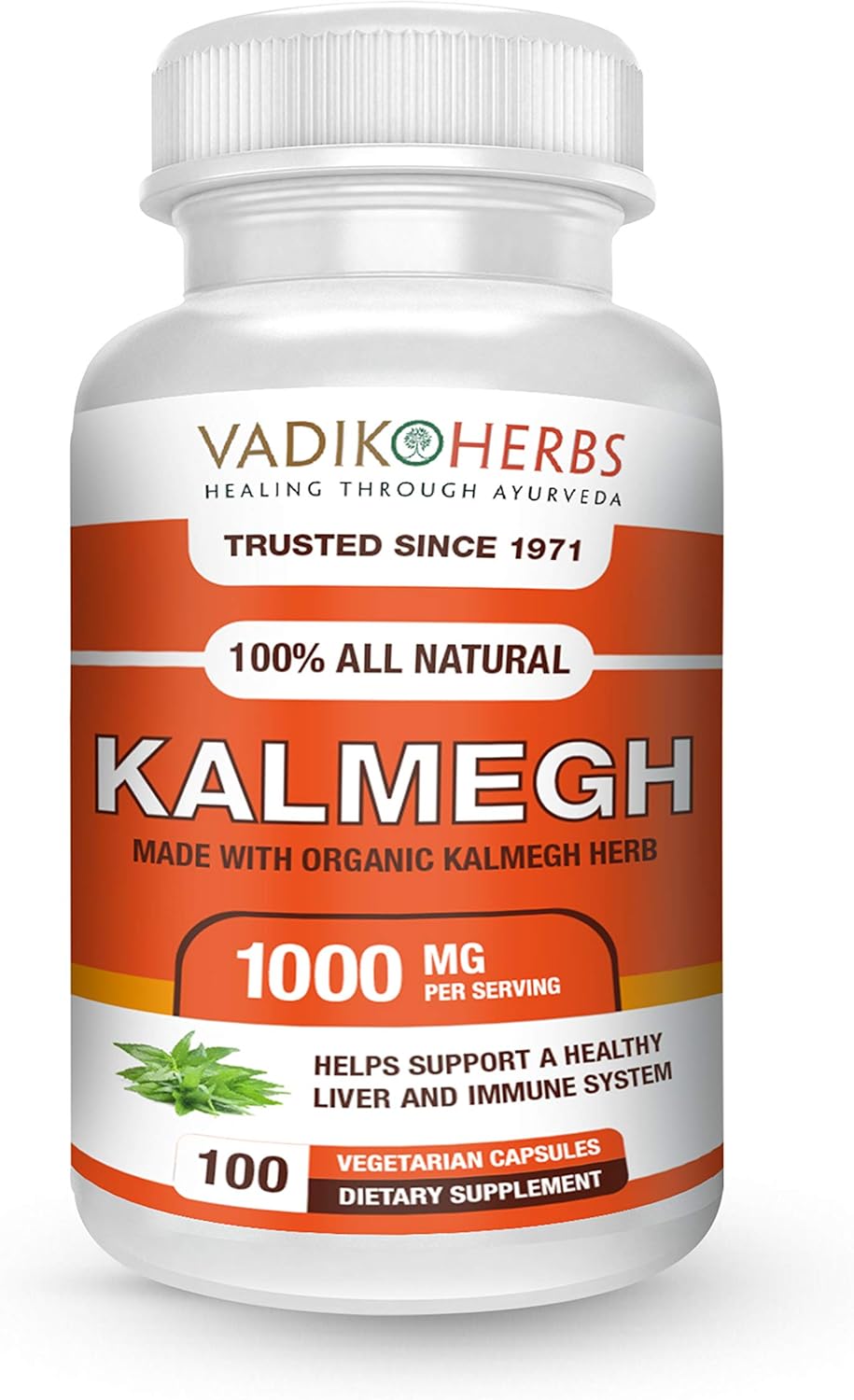 Certified Organic Kalmegh (Andrographis paniculata) Powder Vegicaps - Immune and Liver Health Support