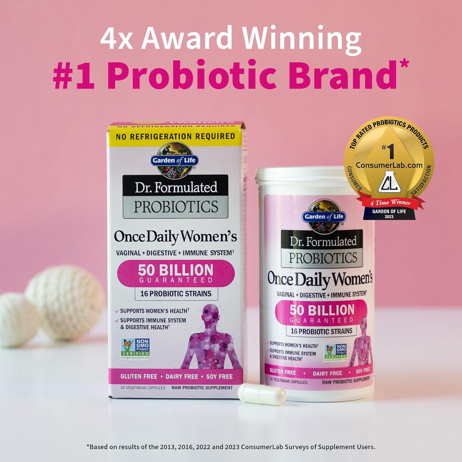 Certified Organic Kids Gummy Vitamins & Women's Probiotics Bundle - 16 Strains, 50 Billion CFU - 30 Count Pack
