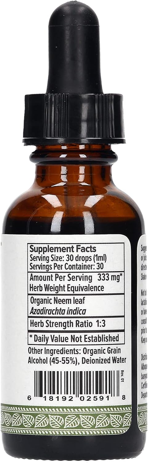 Certified Organic Neem Liquid Extract - 1 oz by Banyan Botanicals