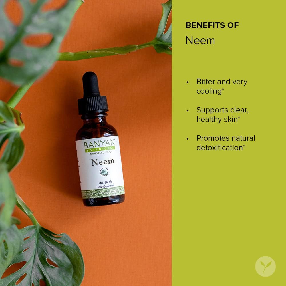 Certified Organic Neem Liquid Extract - 1 oz by Banyan Botanicals