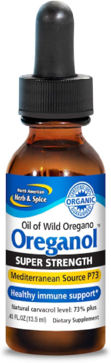 Certified Organic North American Herb & Spice Super Strength Oreganol P73 - Immune System Support - 0.45 fl. oz. - Non-GMO - 194 Servings