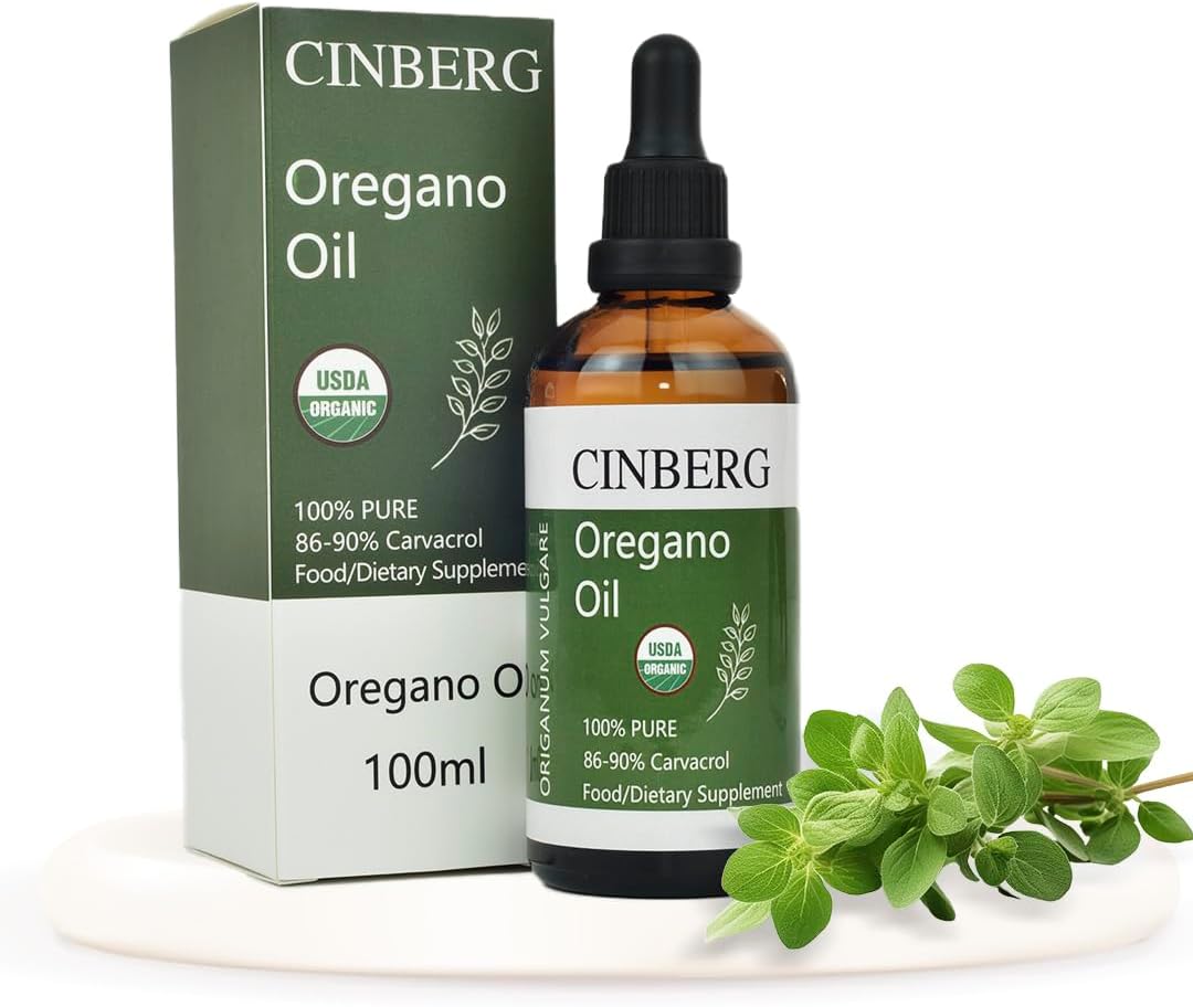 Certified Organic Oregano Oil for Immune Support - Antibacterial, Antifungal, Rich in Antioxidants - Premium Therapeutic Grade Oil from Wild Sources