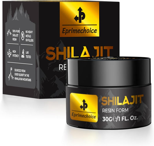Certified Organic Shilajit Resin Enriched with 85+ Trace Minerals - Third-Party Tested for Energy and Immune Support - 30 Grams