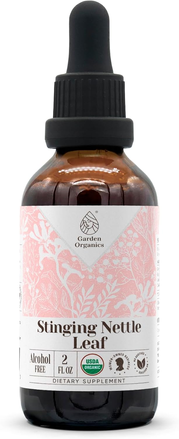 Certified Organic Stinging Nettle Leaf Extract - Alcohol-Free Tincture for Dietary Support - High-Potency 2 oz Supplement