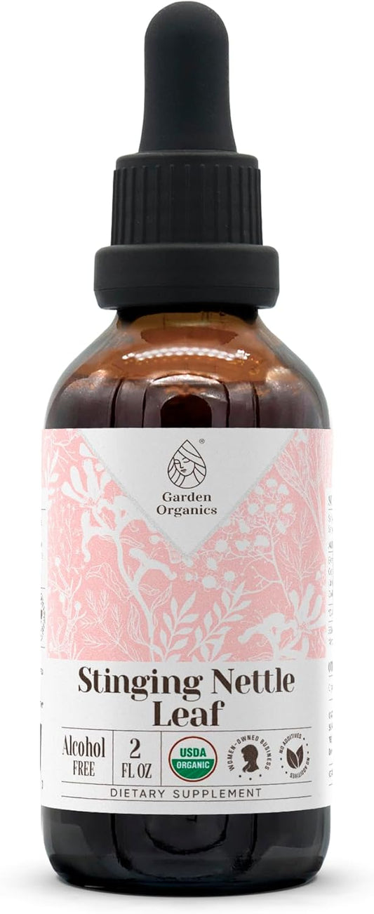 Certified Organic Stinging Nettle Leaf Extract - Alcohol-Free Tincture for Dietary Support - High-Potency 2 oz Supplement