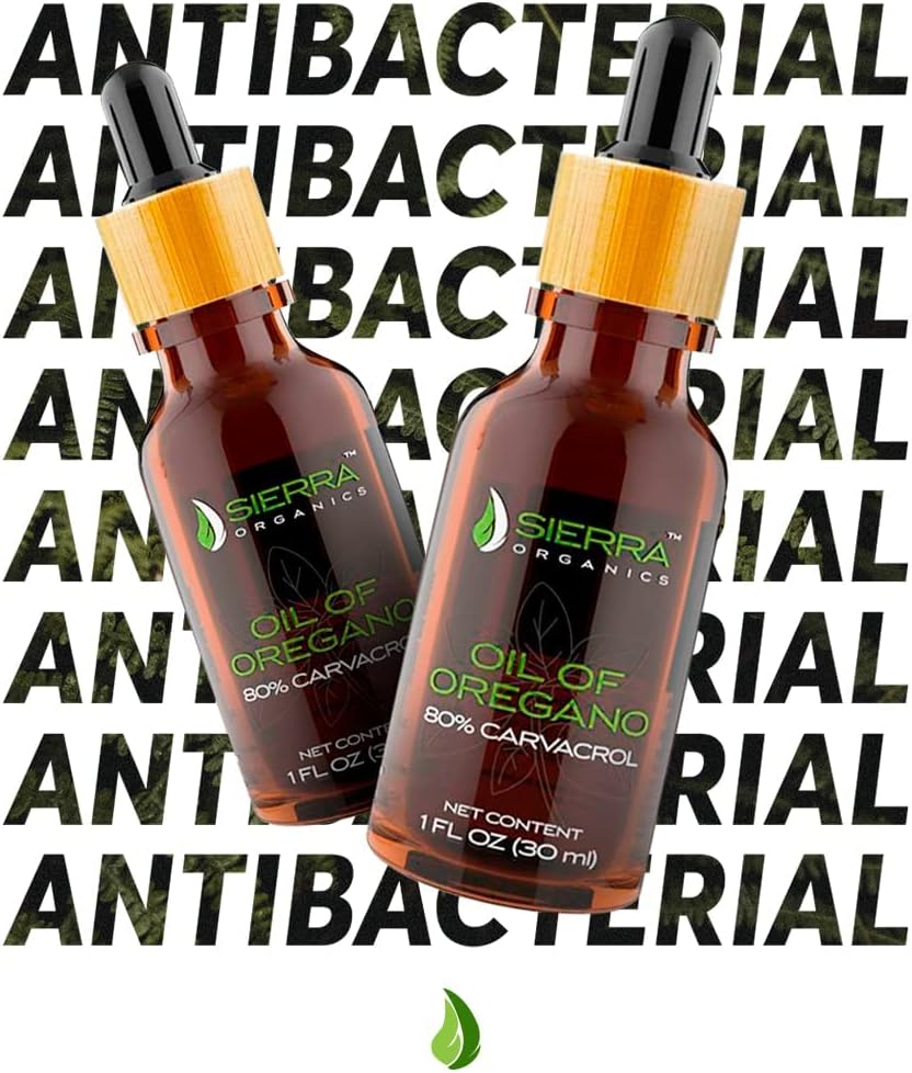 Certified Organic Super Strength Oil of Oregano with 80% Carvacrol for Immune System Support - 30ml - Non-GMO - Sierra Organics - BoostGo Australia