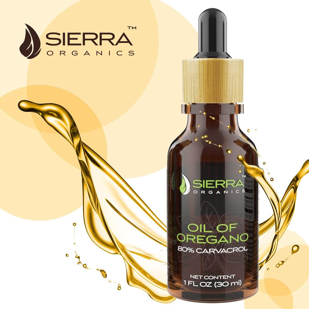Certified Organic Super Strength Oil of Oregano with 80% Carvacrol for Immune System Support - 30ml - Non-GMO - Sierra Organics - BoostGo Australia