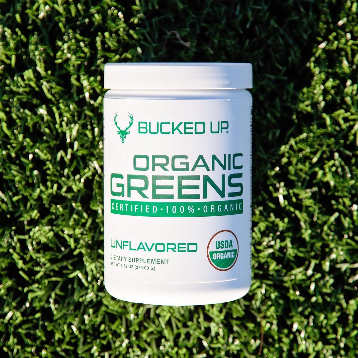 Certified Organic Unflavored Superfood Powder with 8 Essential Mixed Greens - Chlorella, Spinach, Kale, Spirulina, Alfalfa, Broccoli, Wheat Grass, & Barley Grass - 30 Servings - 9.52 OZ