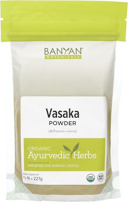 Certified Organic Vasaka Powder - 1/2 Pound - Supports Lung Function and Healthy Respiration