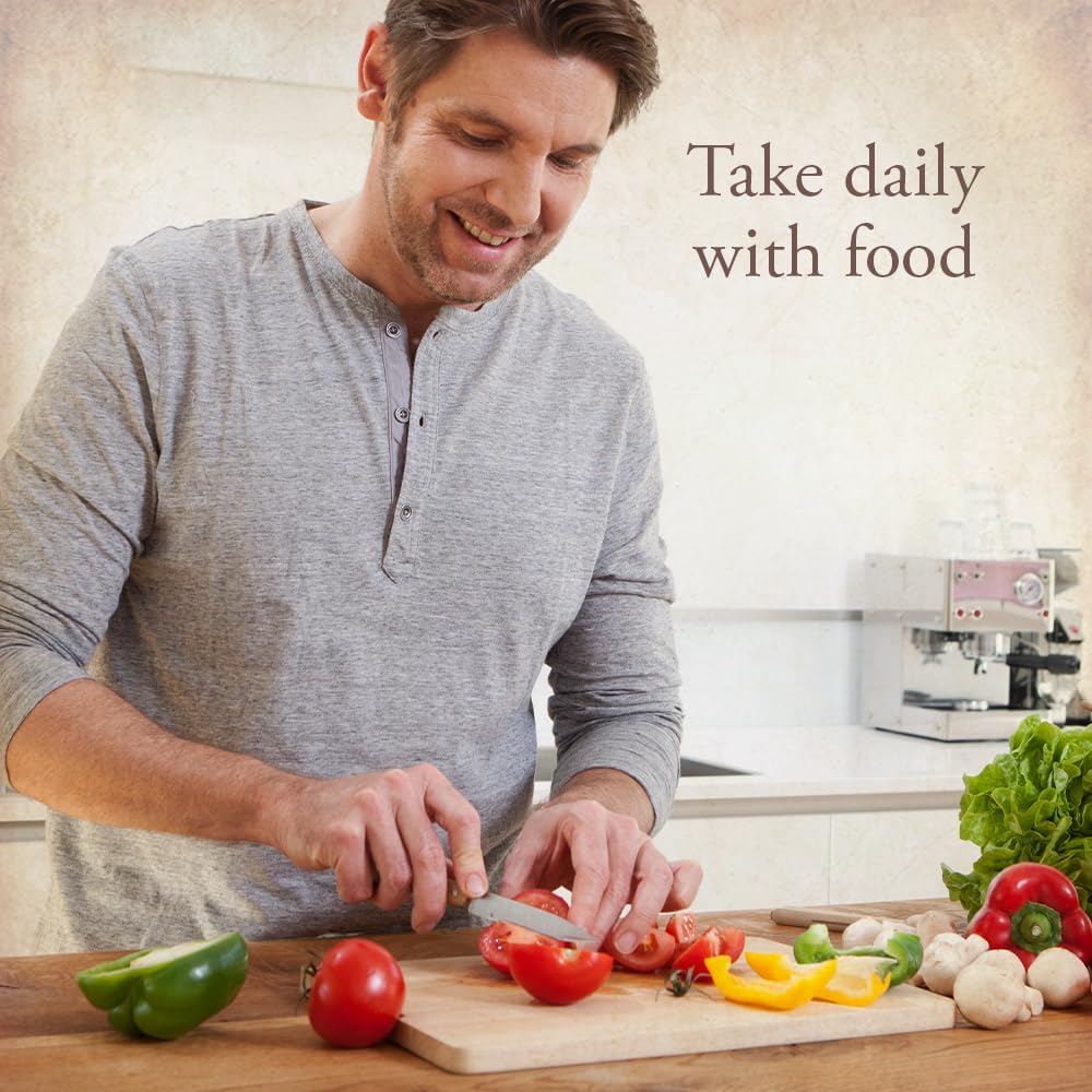 Certified Organic Vegan Men's Multivitamin 40+ for Health and Well-Being, 60 Tablets, Whole Food Vitamins and Minerals for Men Over 40