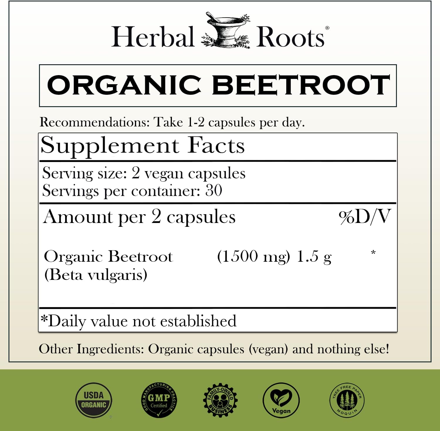 Certified USDA Organic Beet Root Powder Capsules - 1,500mg per Serving - Non-GMO - 60 Count Vegan Capsules - BoostGo Australia