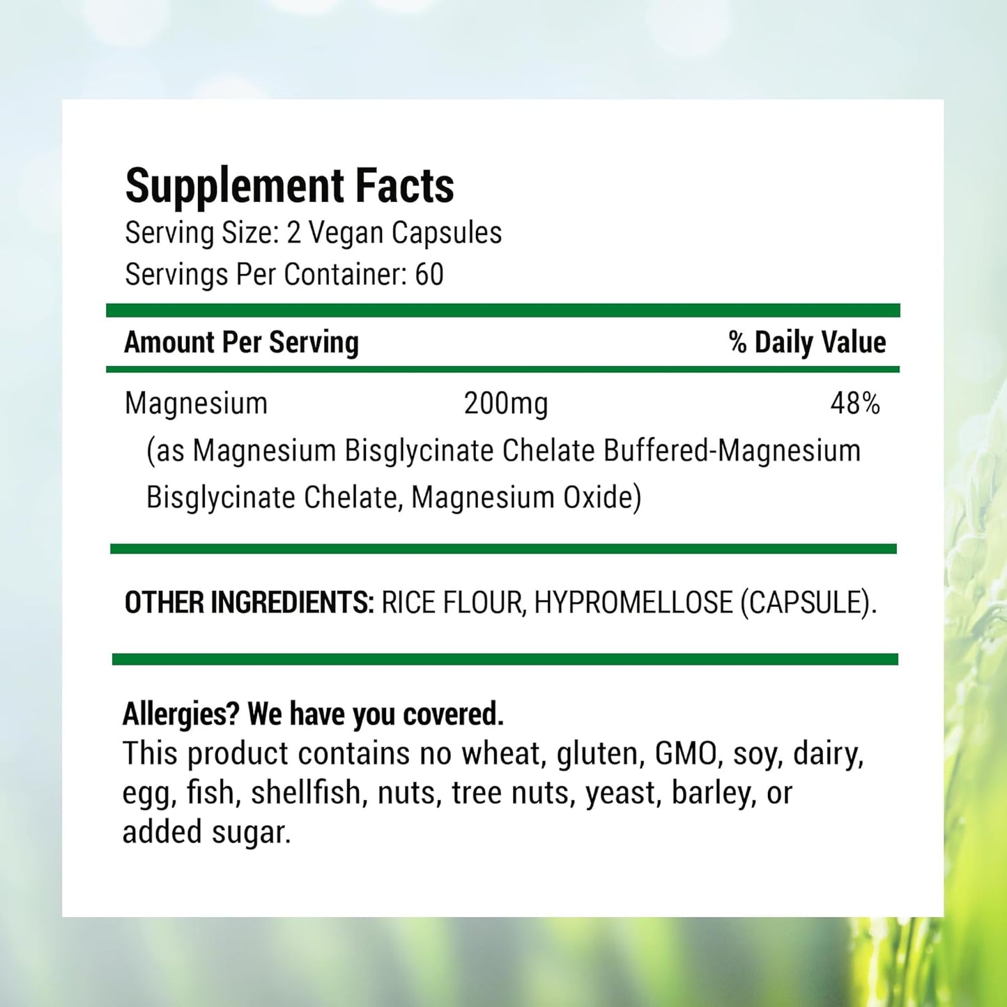 Certified USDA Organic Super Greens Powder & Magnesium Glycinate Chelate Bundle (30 Servings & 120 Capsules)
