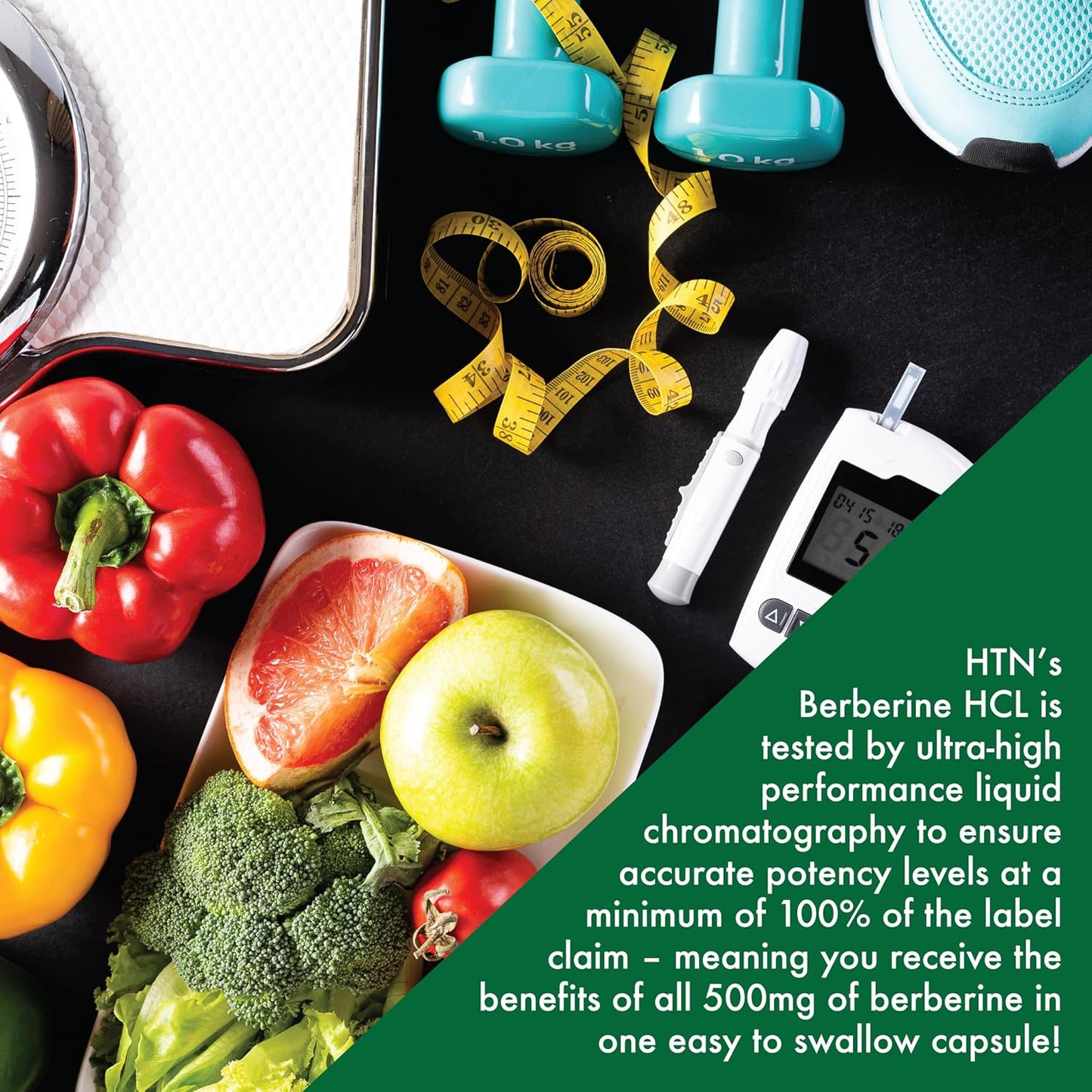 Certified Vegan Berberine HCl 500mg - Clinical Strength - Non-GMO - Gluten & Soy Free - 60 Servings - 3rd Party Tested