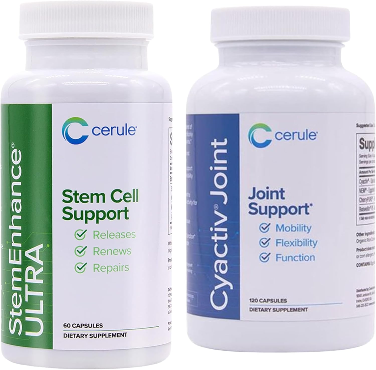 Cerule Stemenhance Plus Cyactive Spirulina Ultra Stem Cell Support Supplement for Boosting Adult Stem Cells