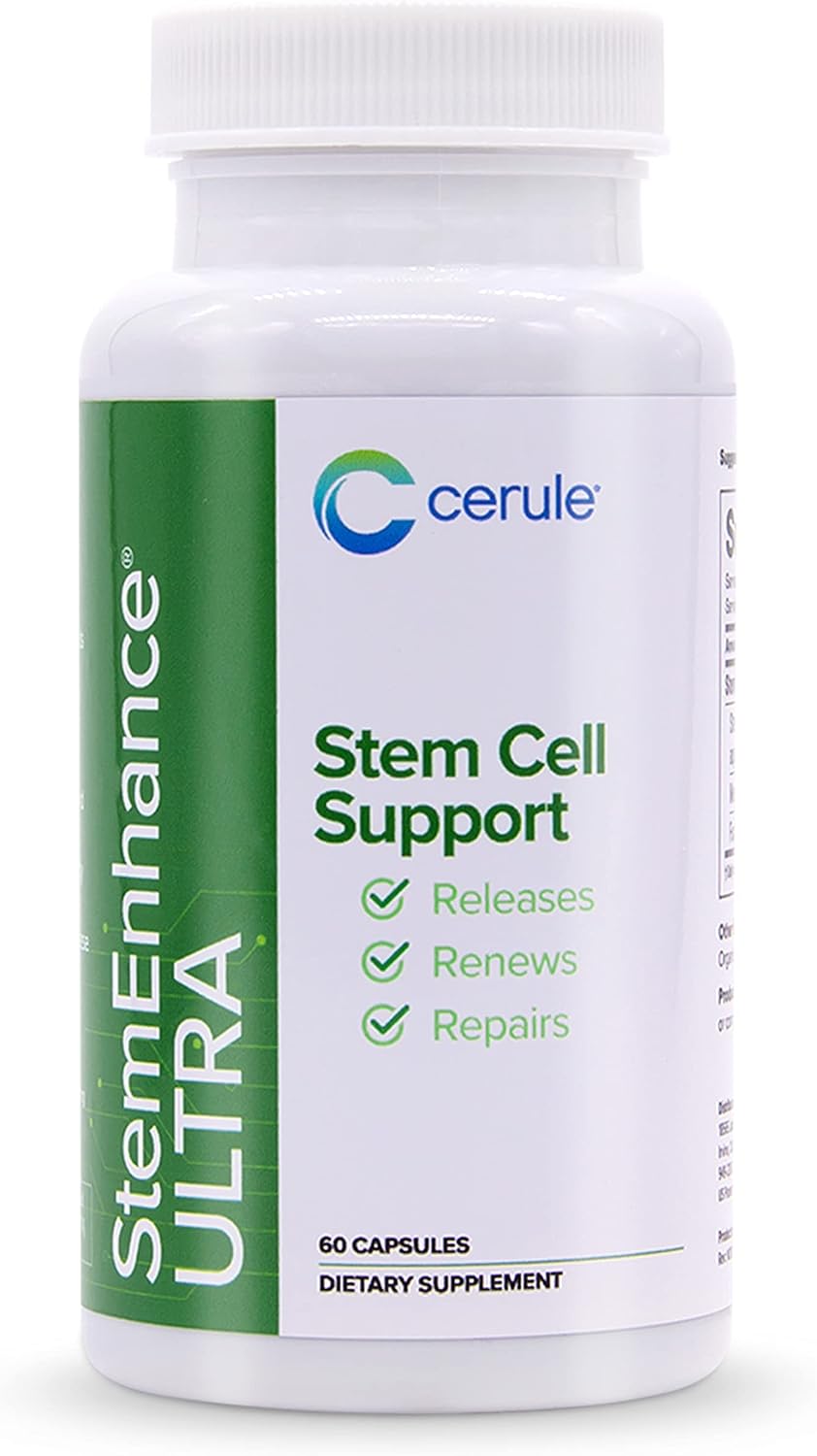 Cerule Stemenhance Plus Cyactive Spirulina Ultra Stem Cell Support Supplement for Boosting Adult Stem Cells