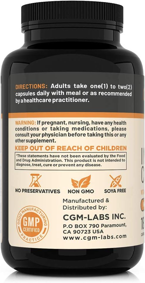 CGMLABS Immune Complex - Vitamin C 900mg, Vitamin D3 2500IU, Zinc 25mg - 180 Capsules, Once Daily