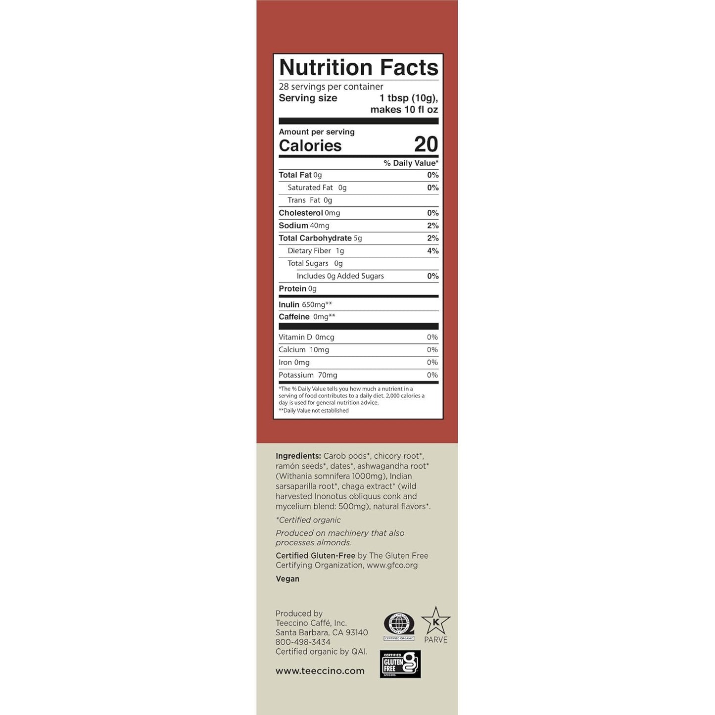 Chaga Ashwagandha Tea & Coffee Alternative Bundle - Butterscotch Cream Flavor, Caffeine-Free, Acid-Free, Adaptogenic Herbal Mushroom Drink