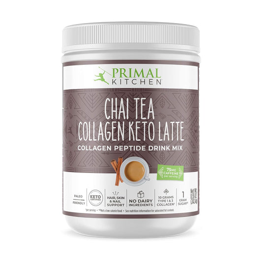 Chai Tea Collagen Keto Latte Powder with Collagen Peptides - 8.55 oz Drink Mix