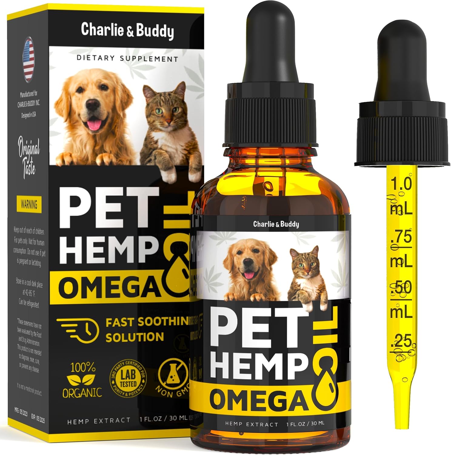 Charlie & Buddymetabolism boosterOil for Dogs - Omega 3, 6, 9 for Skin, Coat, Anxiety Relief, and Joint Pain Support