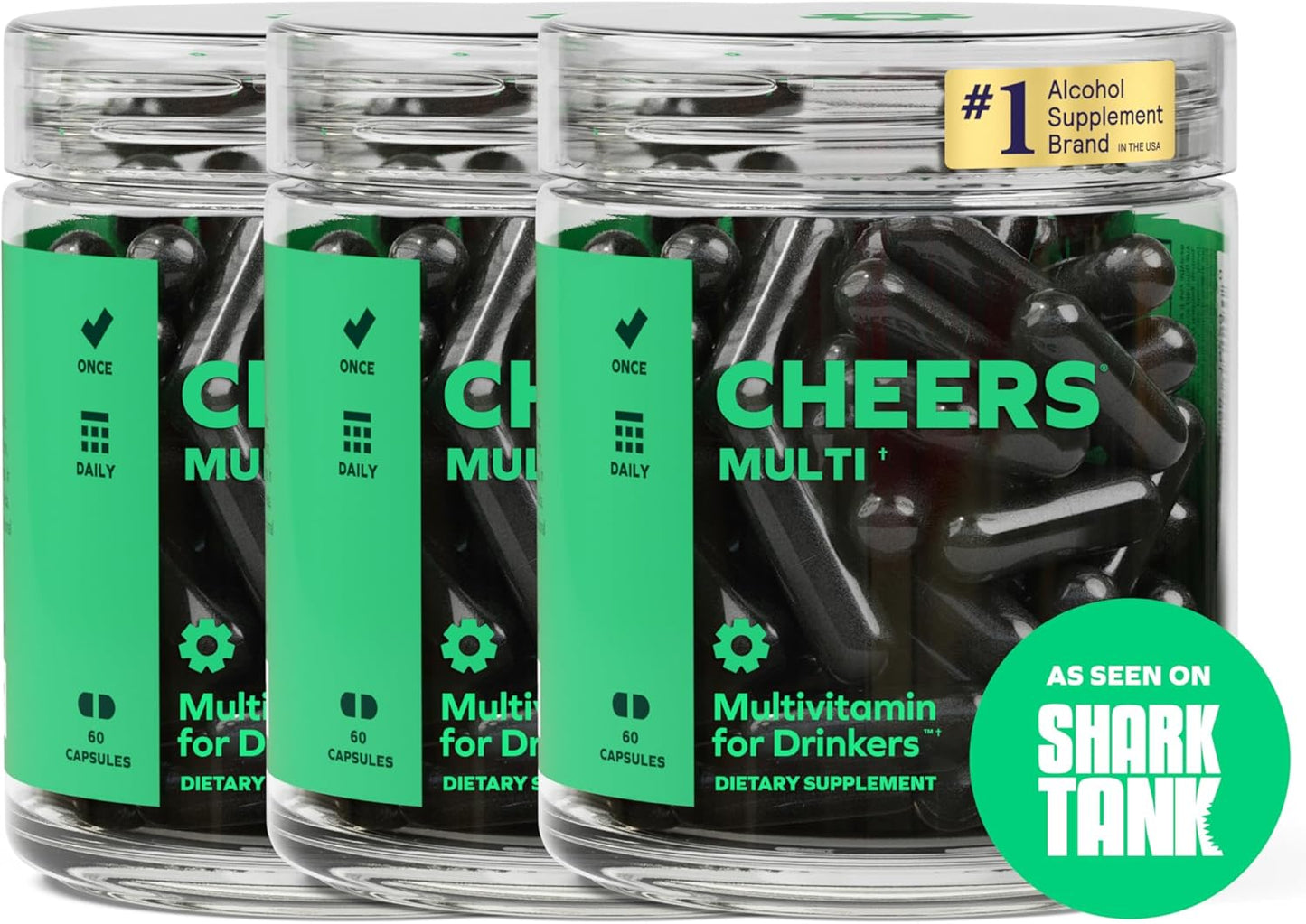 Cheers Multi | Daily Multivitamin Supplement for Drinkers | Replenish Essential Nutrients Post-Drinking | 90 Doses | Choline, Betaine, Niacin, B-Vitamins | Support Overall Health