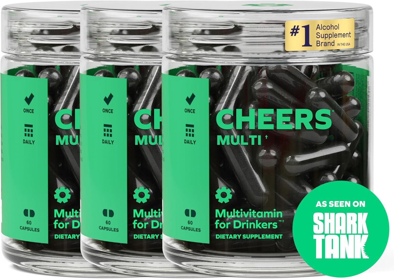 Cheers Multi | Daily Multivitamin Supplement for Drinkers | Replenish Essential Nutrients Post-Drinking | 90 Doses | Choline, Betaine, Niacin, B-Vitamins | Support Overall Health