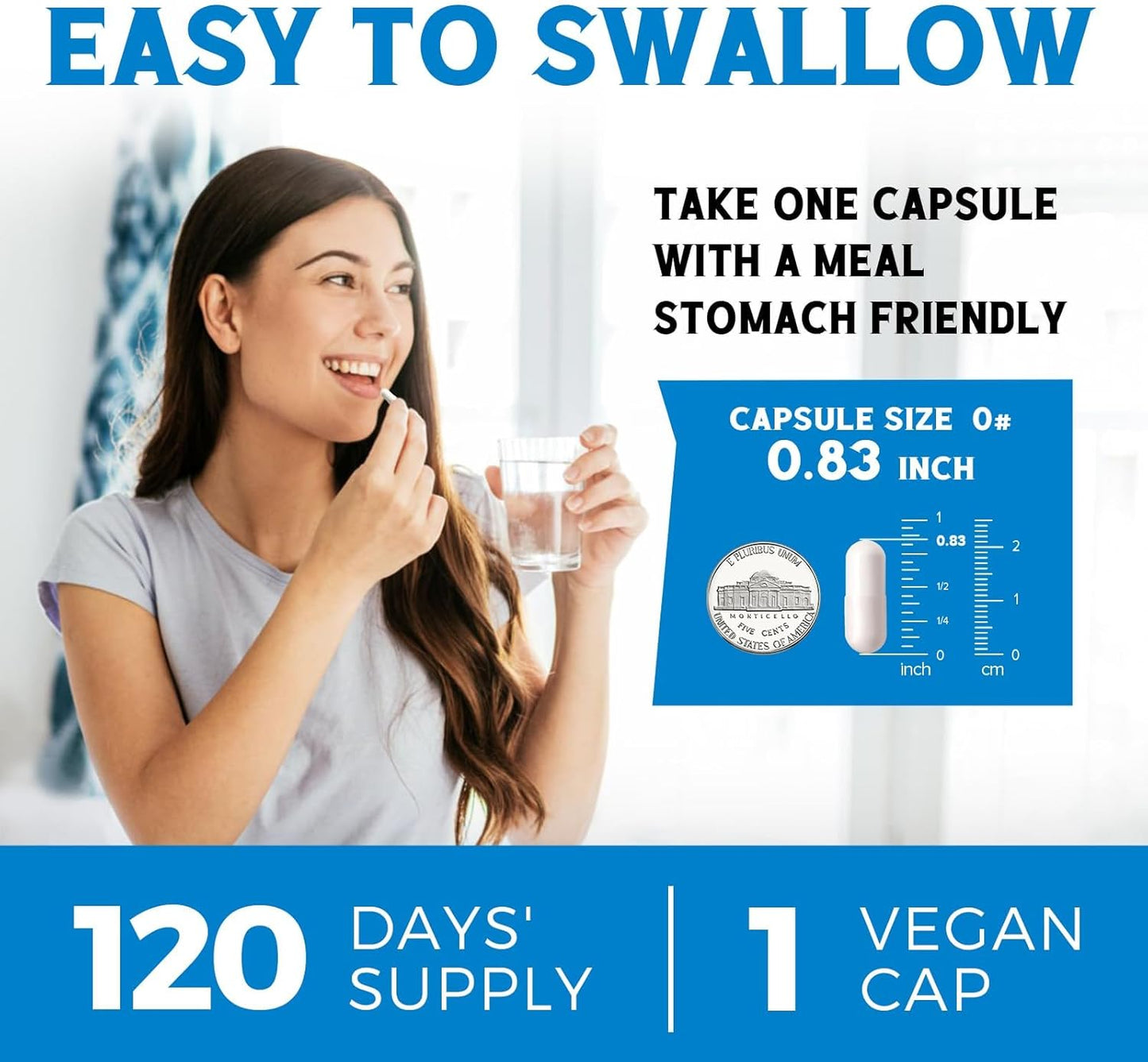 Chelated Magnesium Complex 500mg for Sleep, Calm & Muscle - 6-in-1 Formula for Maximum Absorption - 120 Vegan Capsules - No Magnesium Oxide