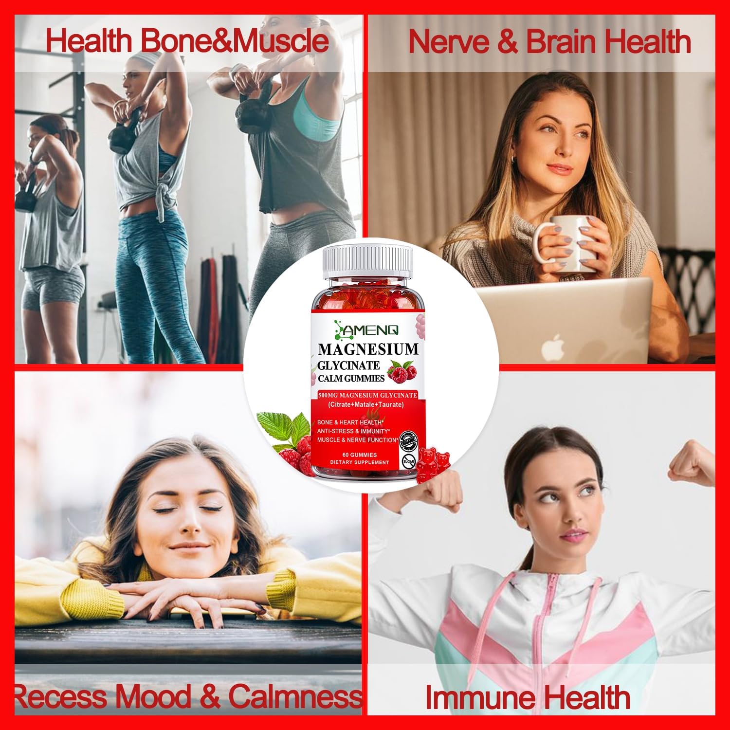 Chelated Magnesium Complex Gummies with Potassium for Bone, Heart, Muscle, Immune Support & Energy - Vegan Formula for Sleep & Digestion