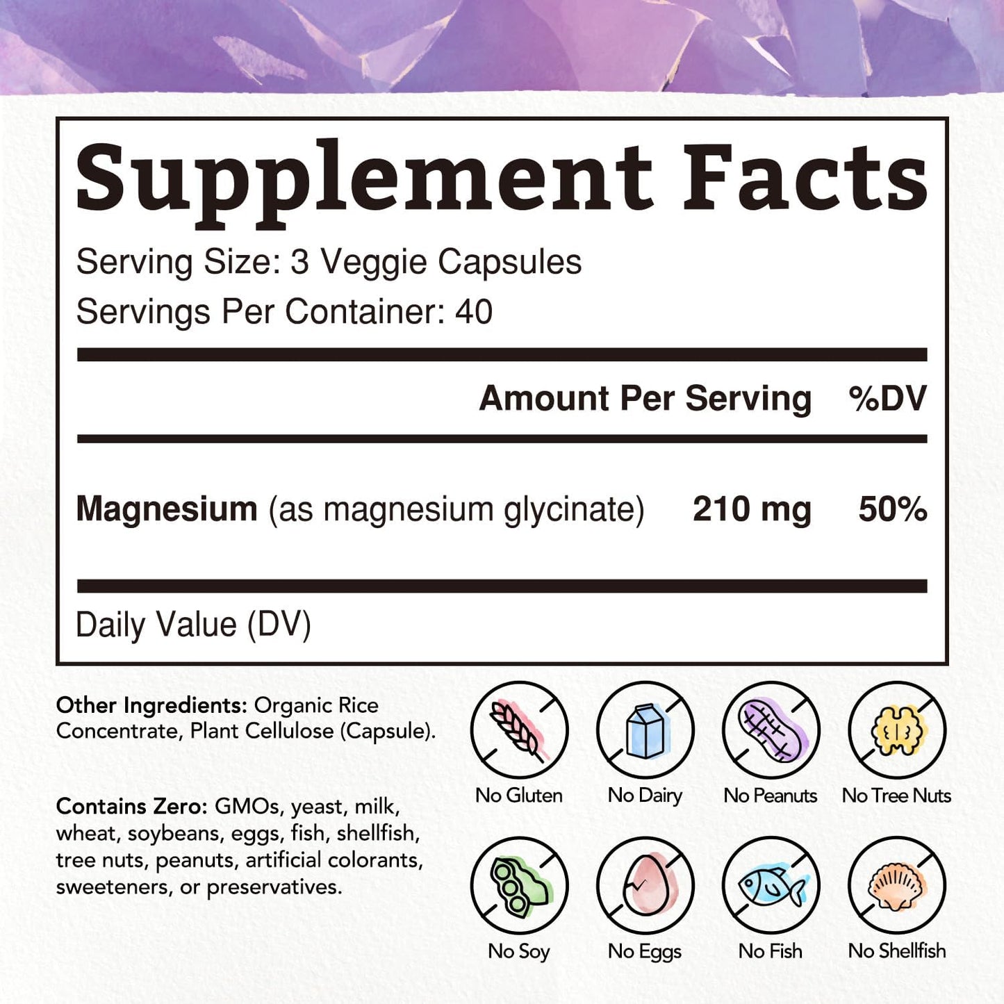 Chelated Magnesium Glycinate Capsules - 210mg Elemental Magnesium, Non-Buffered, Vegan, Supports Nerve, Muscle, and Bone Health - 120 Count