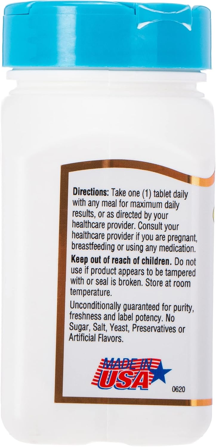Chelated Zinc Tablets 50 mg for 21st Century Health Support - 110 Count