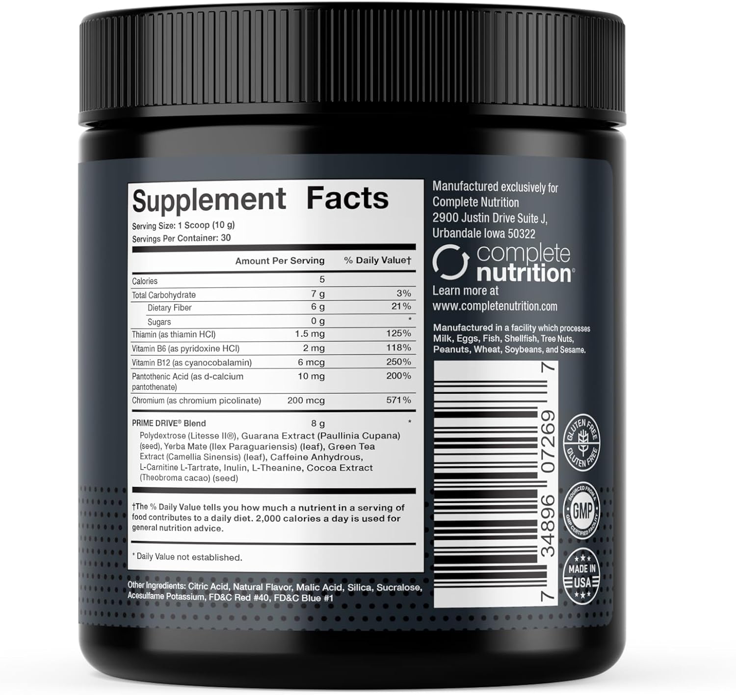 Cherry Acai Prime Drive Energy Pre Workout Drink Powder - Boosts Metabolism, Enhances Energy and Focus (30 Servings)