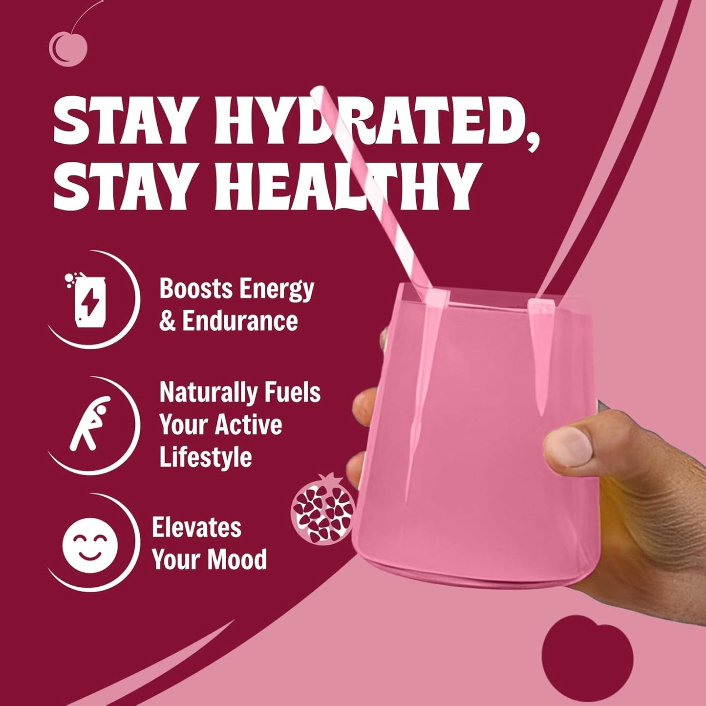 Cherry Electrolyte Powder Mix - Sugar-Free Hydration Supplement with Zero Calories, Carbs, or Artificial Ingredients - Keto-Friendly - 90 Servings