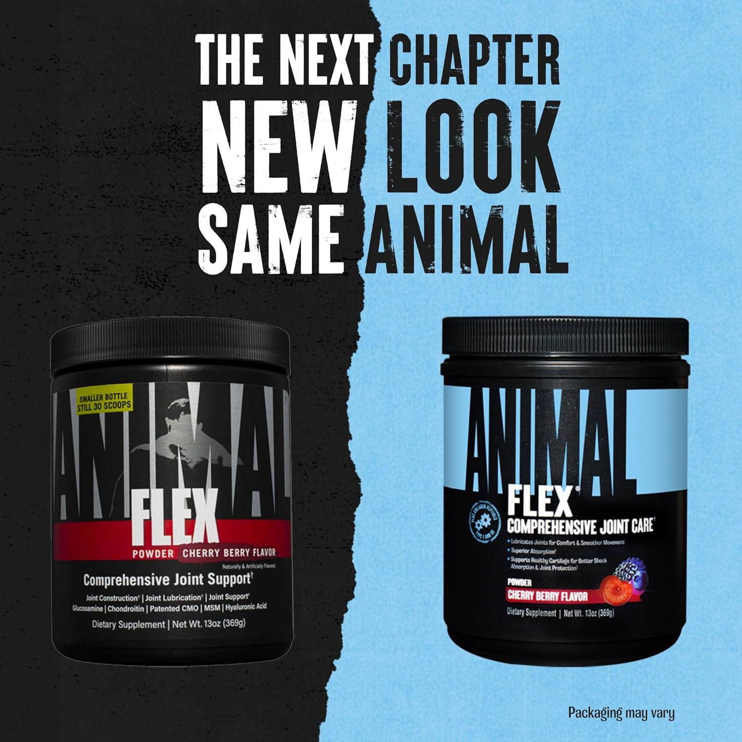 Cherry Flavored Animal Flex Powder for Joint Pain Relief and Muscle Repair - Turmeric, Glucosamine, Chondroitin, MSM, Collagen, Boswellia - 30 Servings