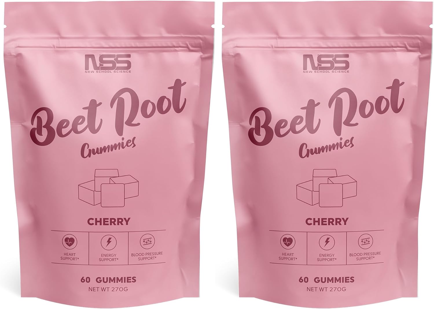 Cherry Flavored Beet Root Gummies with Grape Seed Extract - Natural Color & Flavor - 120 Count Beetroot Chews for Exercise & Wellness