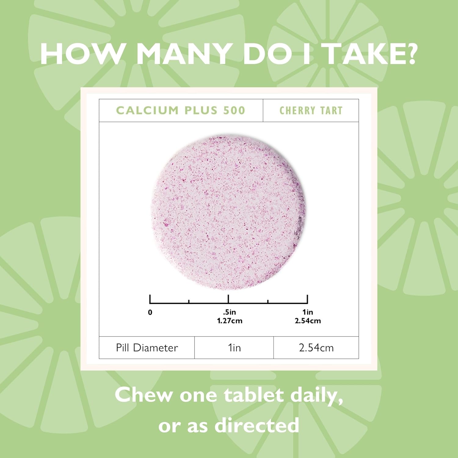 Cherry Flavored Chewable Calcium Plus Supplement for Post Bariatric Surgery - 500mg Calcium Citrate, 333 IU Vitamin D3, 34mg Magnesium - Gluten-Free & Sugar-Free - 90 Tablets