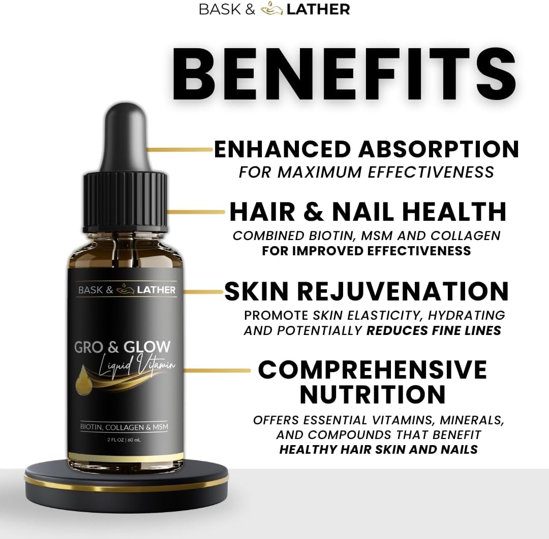Cherry Flavored Liquid Vitamin Collagen Supplement for Healthy Hair, Skin & Nails - 2 FL Oz