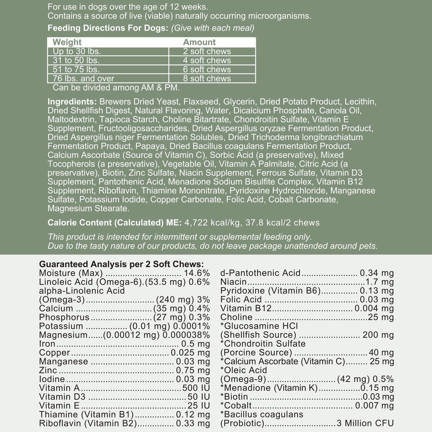 Chew + Heal Labs All-in-One Dog Vitamin 2PK - 240 Soft Chew Treats with Probiotics, Digestive Enzymes, Skin & Coat, Hip & Joint Support - Made in USA