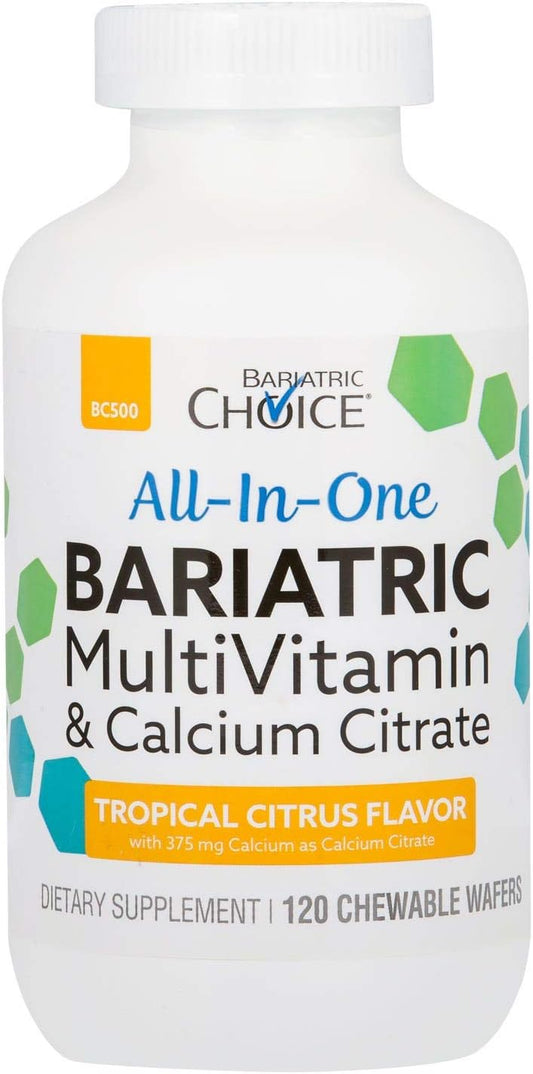 Chewable Bariatric MultiVitamin with Iron & Calcium Citrate - Tropical Citrus Flavor (120ct)
