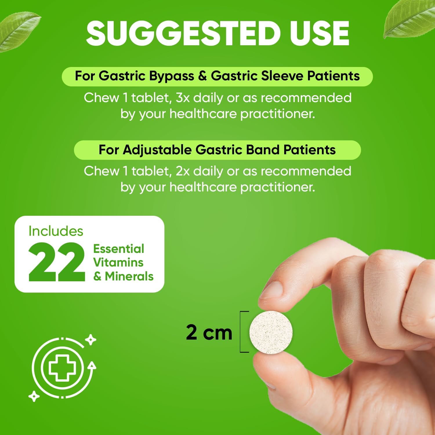 Chewable BariSlim Bariatric Multivitamin with 45mg Iron - Ideal for Post Bariatric Surgery Recovery - Strawberry Flavor - BoostGo Australia