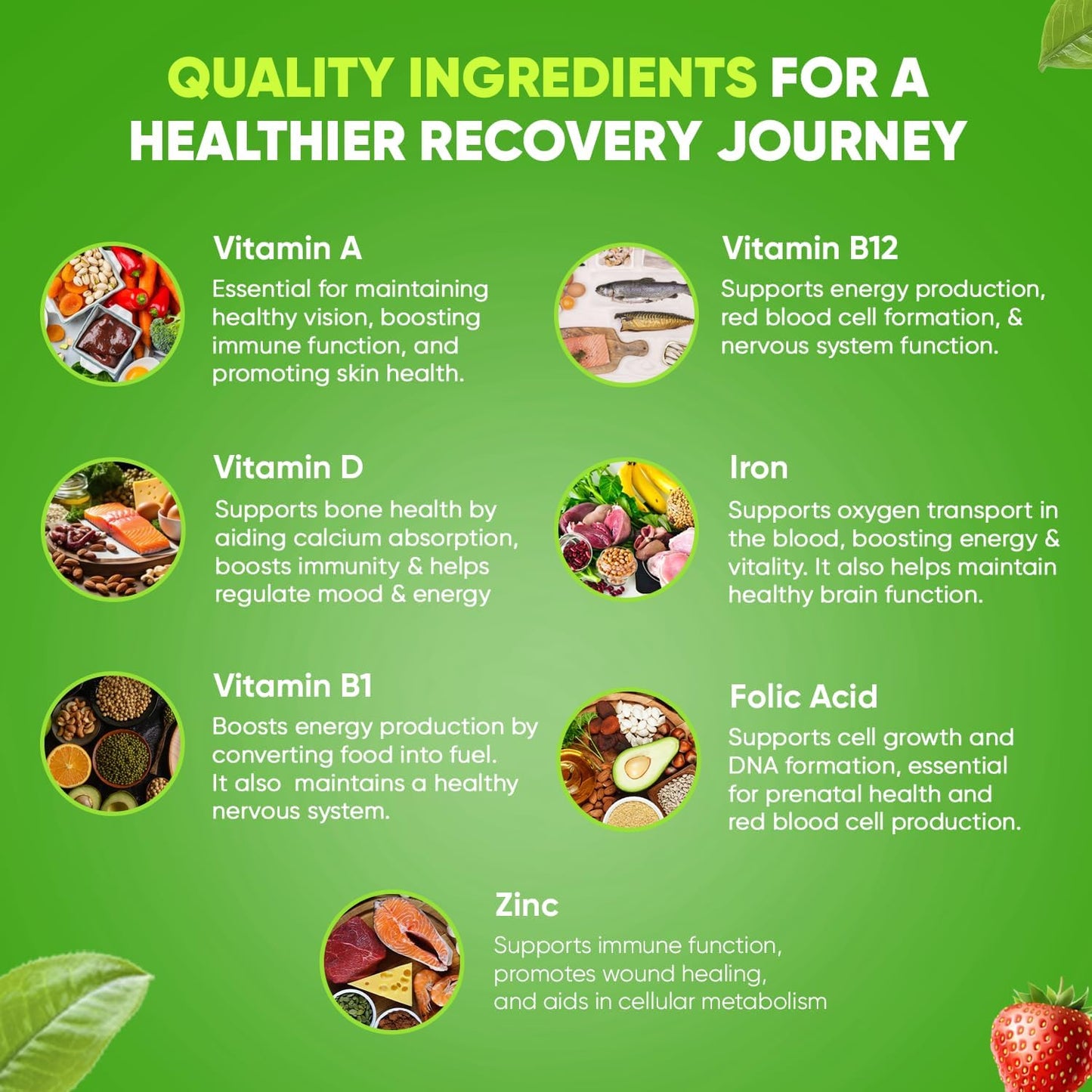 Chewable BariSlim Bariatric Multivitamin with 45mg Iron - Ideal for Post Bariatric Surgery Recovery - Strawberry Flavor - BoostGo Australia