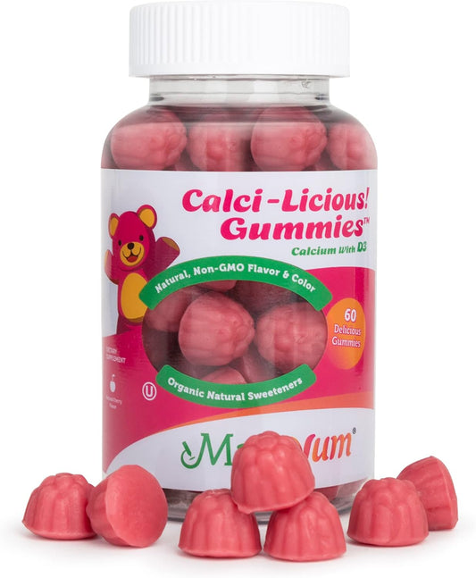 Chewable Calcium Gummies with Vitamin D3 - 60 Count, 300mg Coral Calcium & 1000IU Vitamin D - Kosher Calcium D3 Supplement for Adults, Women, Men, Kids