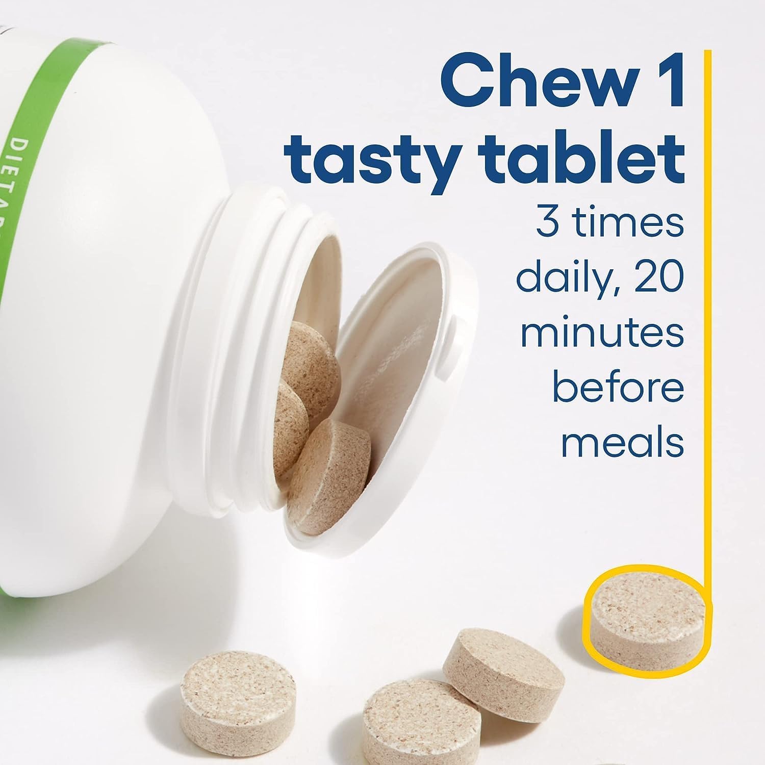 Chewable DGL 400mg Licorice Extract Tablets for Healthy Digestion - 90 Natural Factors Tablets