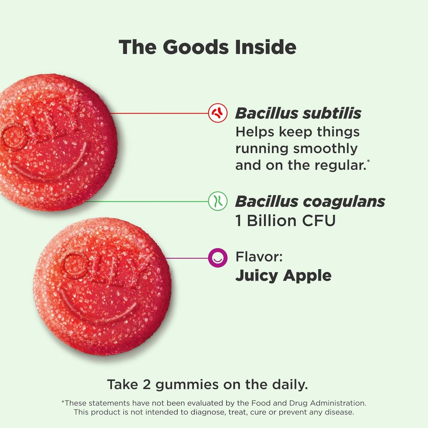 Chewable Gummy Probiotic Supplement with Extra Strength Formula for Gut Health