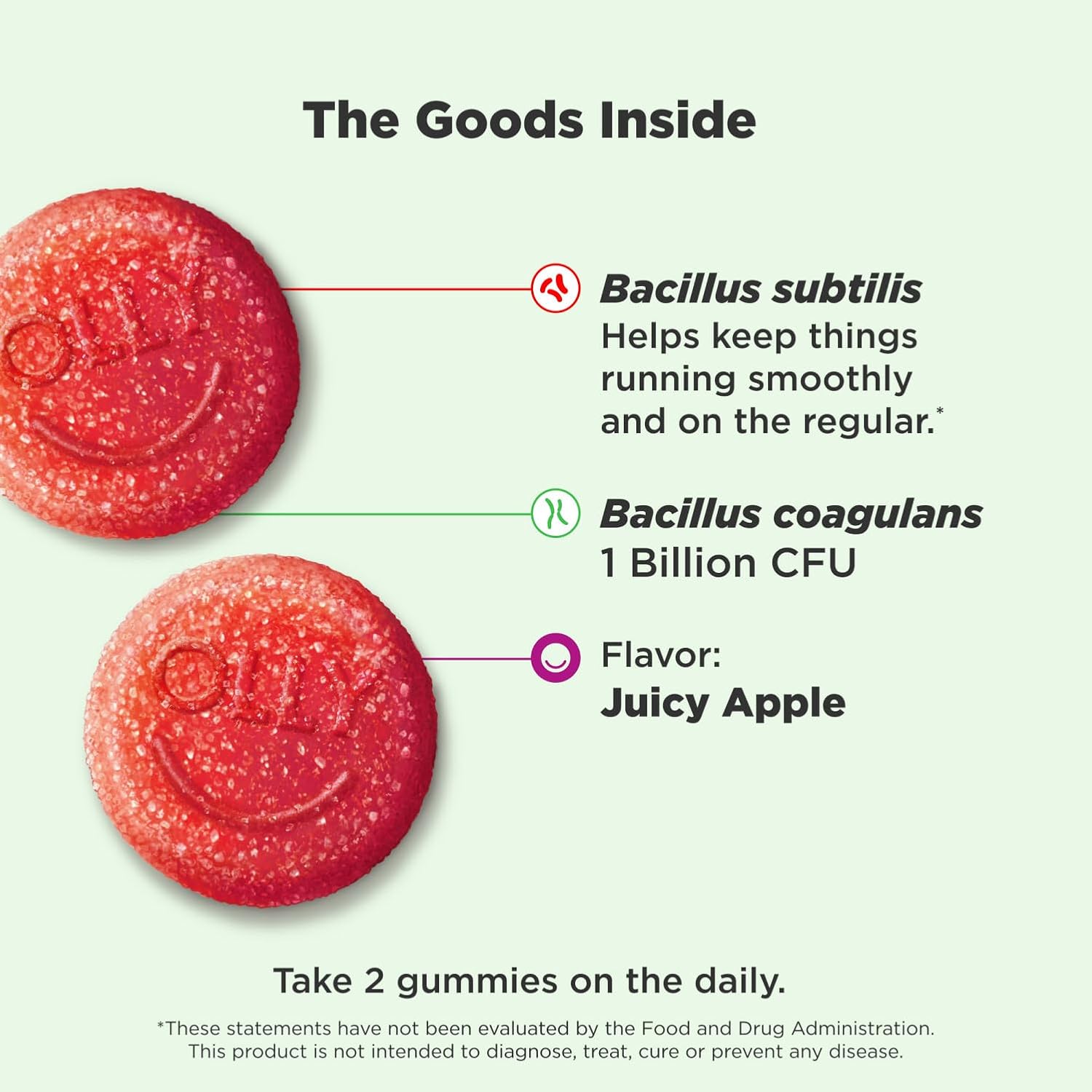Chewable Gummy Probiotic Supplement with Extra Strength Formula for Gut Health
