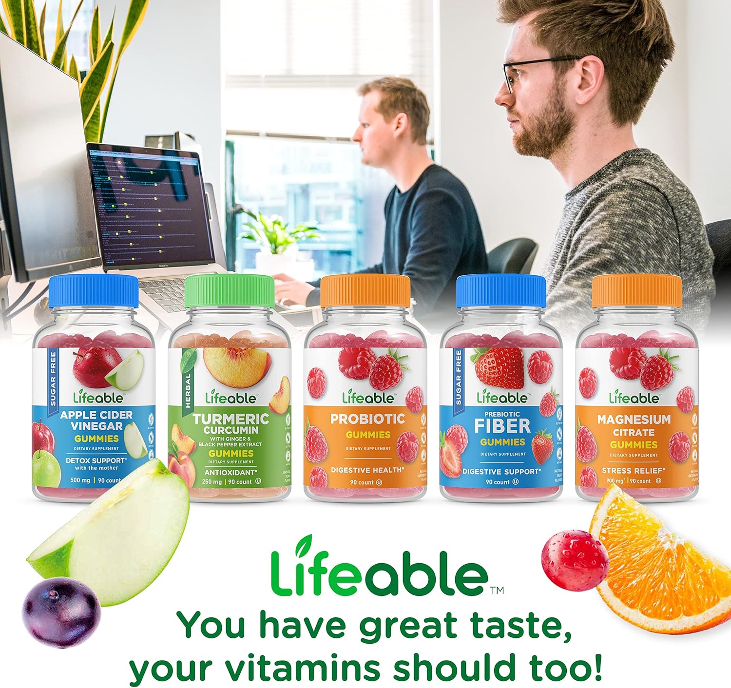 Chewable Phosphatidylserine (PS) + Aloe Vera Gummies Bundle - Vitamin Supplement, Gluten & GMO Free, Great Taste