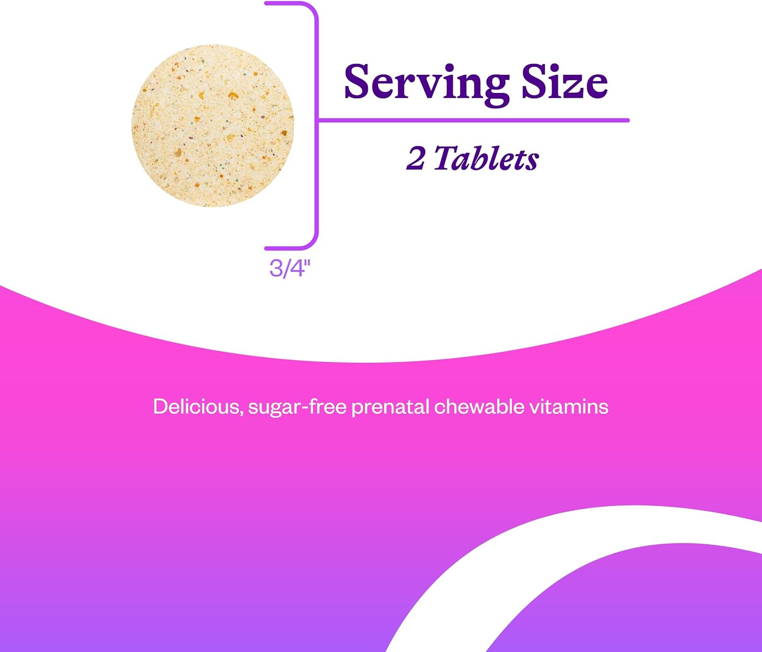 Chewable Prenatal Support Supplement with Riboflavin for Immune Health & Genetic Development - B12 - 60 Tablets