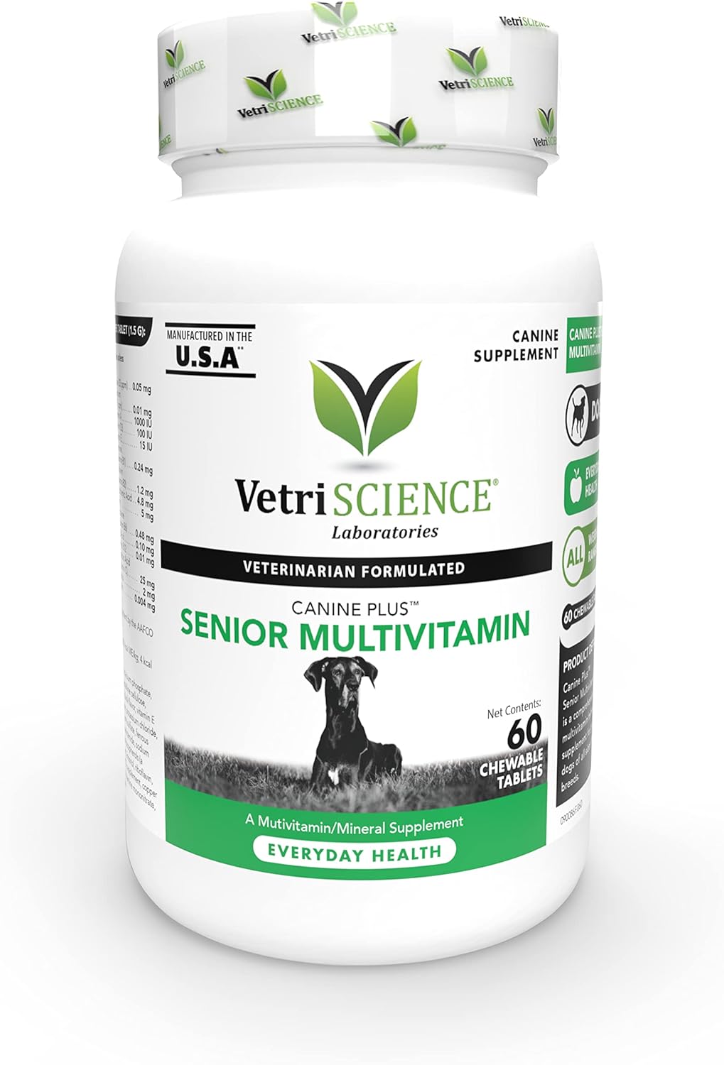 Chewable Senior Dog Multivitamin with 25+ Key Nutrients for Homemade and Raw Diets